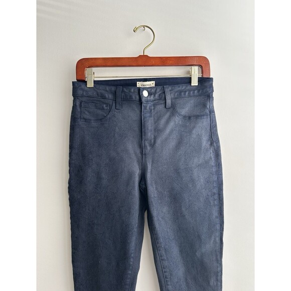 L'Agence Marguerite Navy Coated Skinny Jeans Cotton Blend Size 29 - Picture 4 of 13